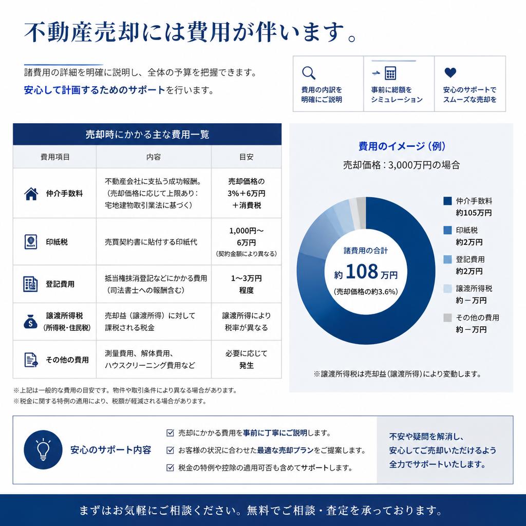売却にかかる費用を徹底解説