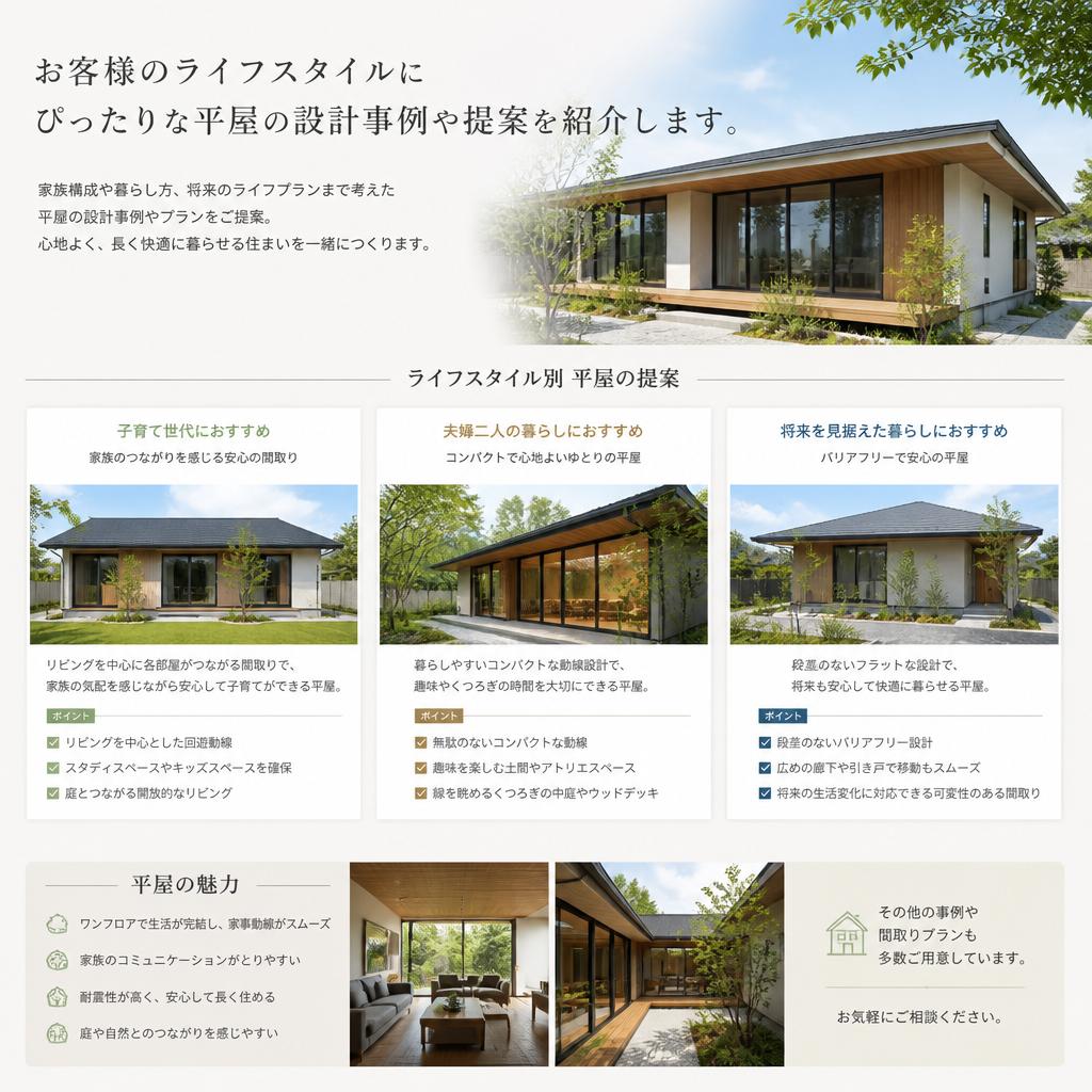 ライフスタイルに合わせた設計