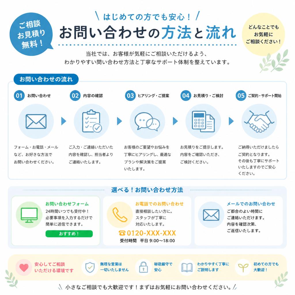 まずはお気軽にご相談を！