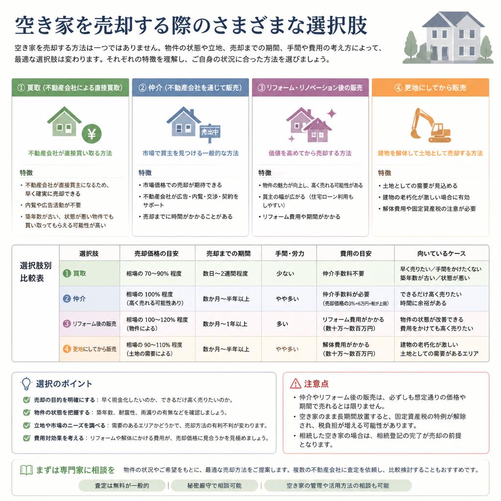 空き家の売却選択肢
