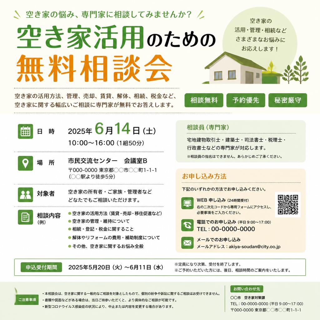 無料相談会のご案内