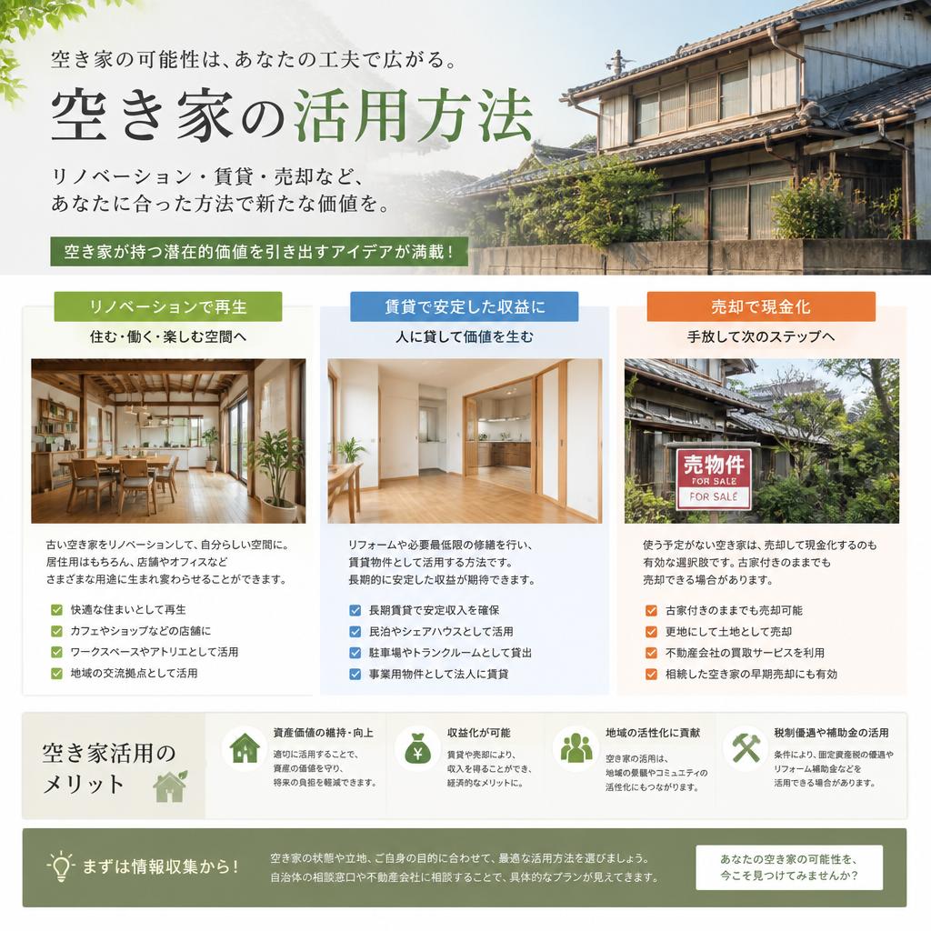 空き家活用のさまざまな方法