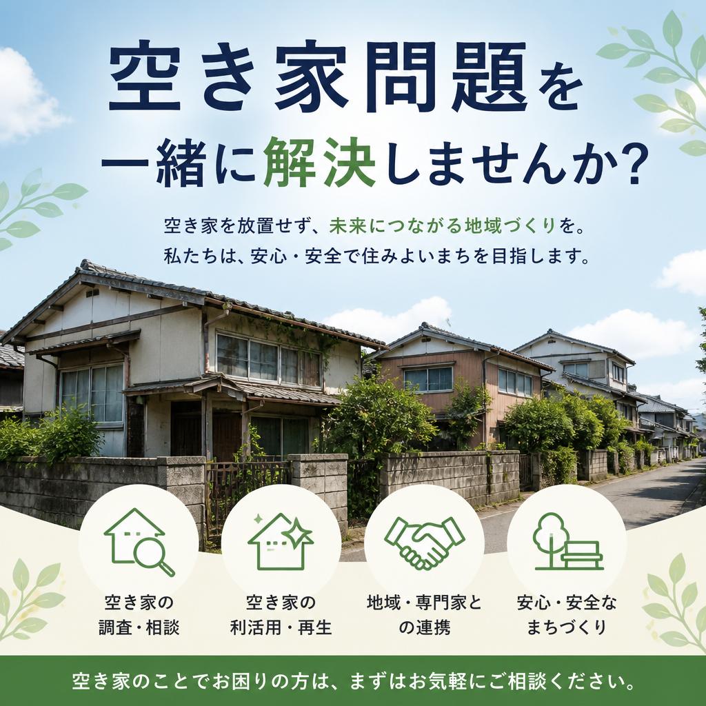 空き家問題を一緒に解決しませんか？