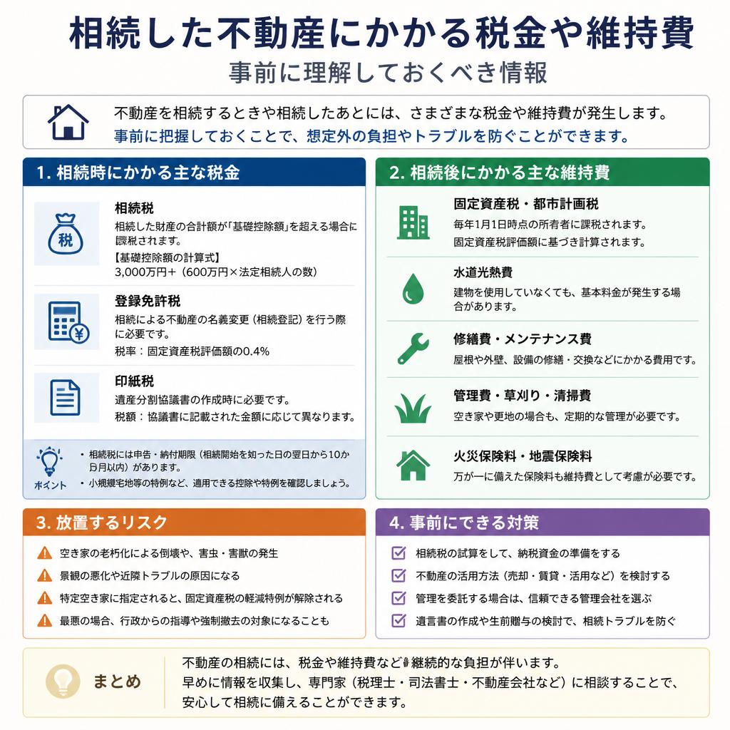 税金や費用について知っておくべきこと