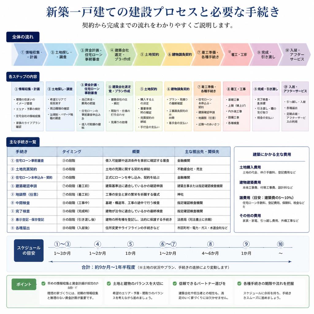 新築の流れと必要な手続き
