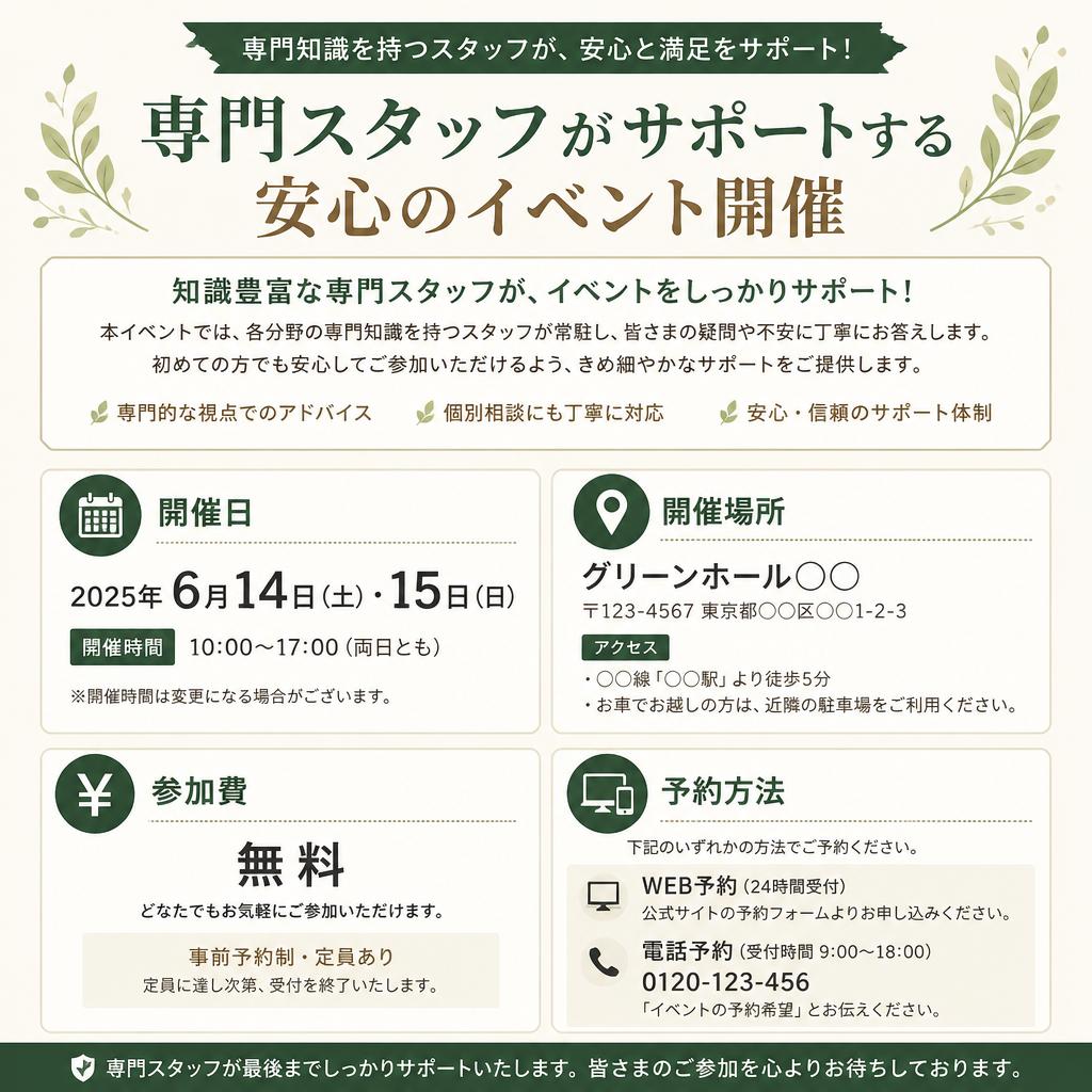 相談会の詳細について