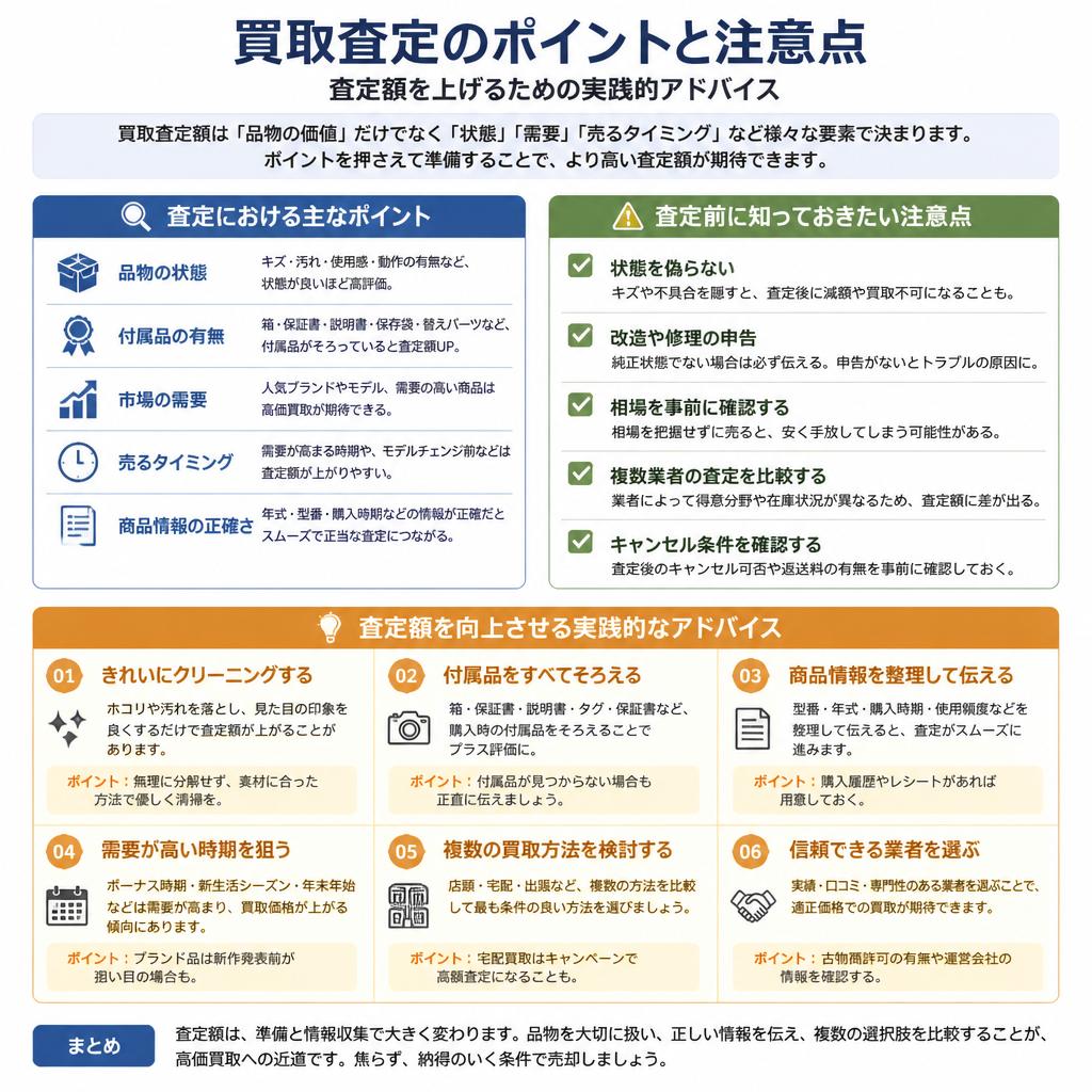 賢い買取査定のコツ