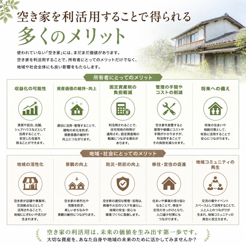 空き家を活用するメリット