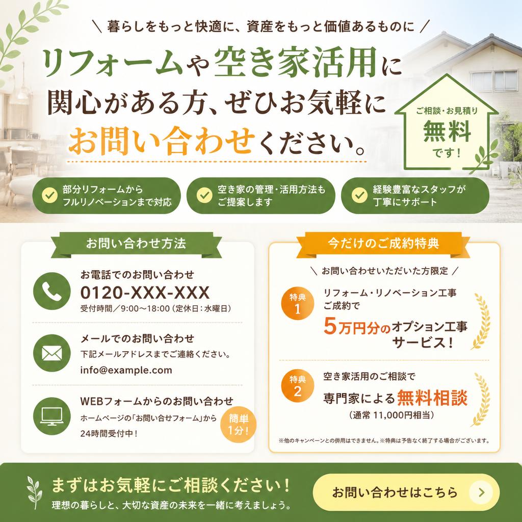 今すぐお問い合わせを！