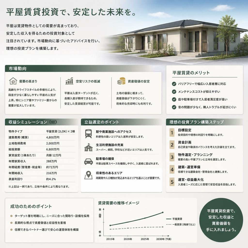 平屋は投資物件としても魅力的!