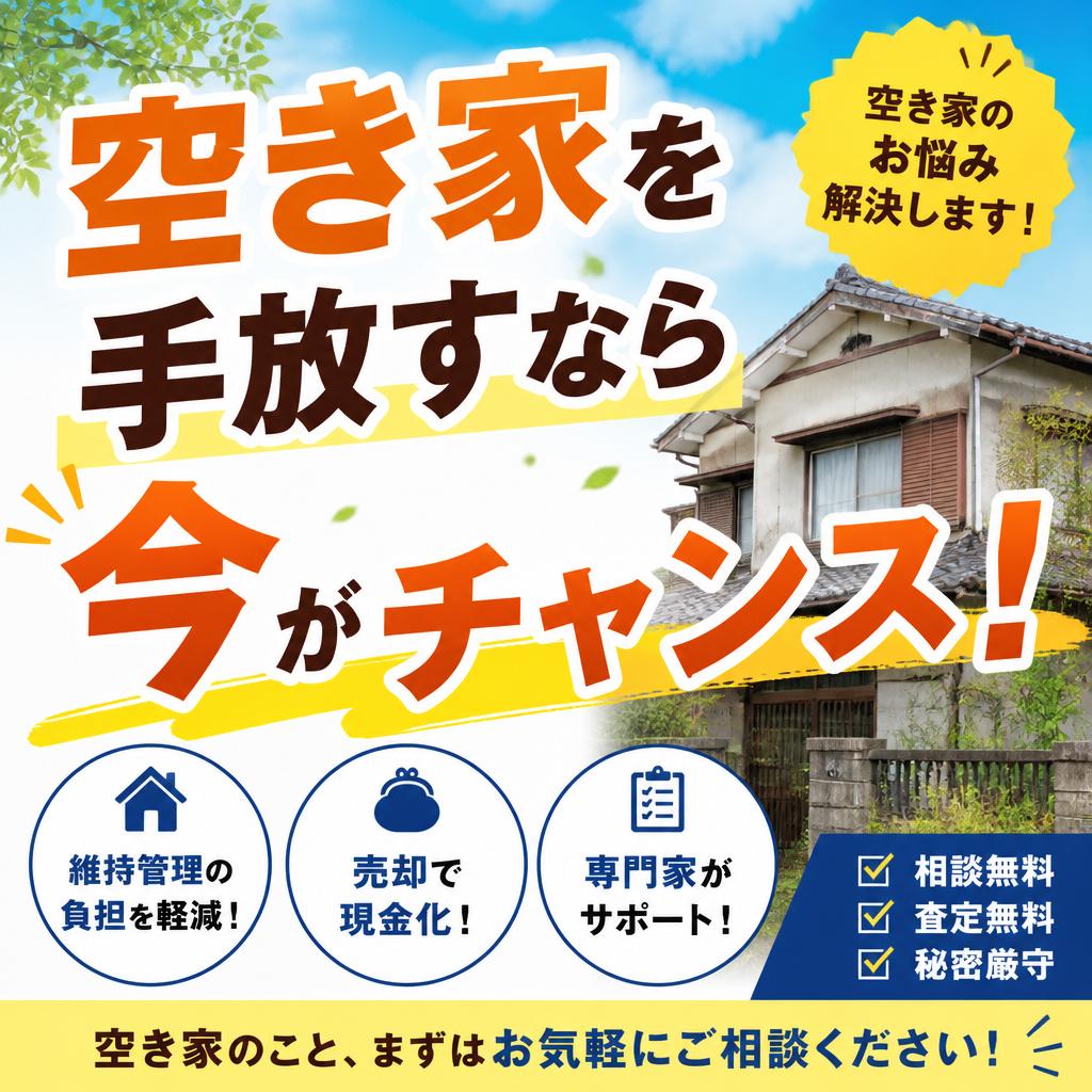 空き家を手放すなら今がチャンス！