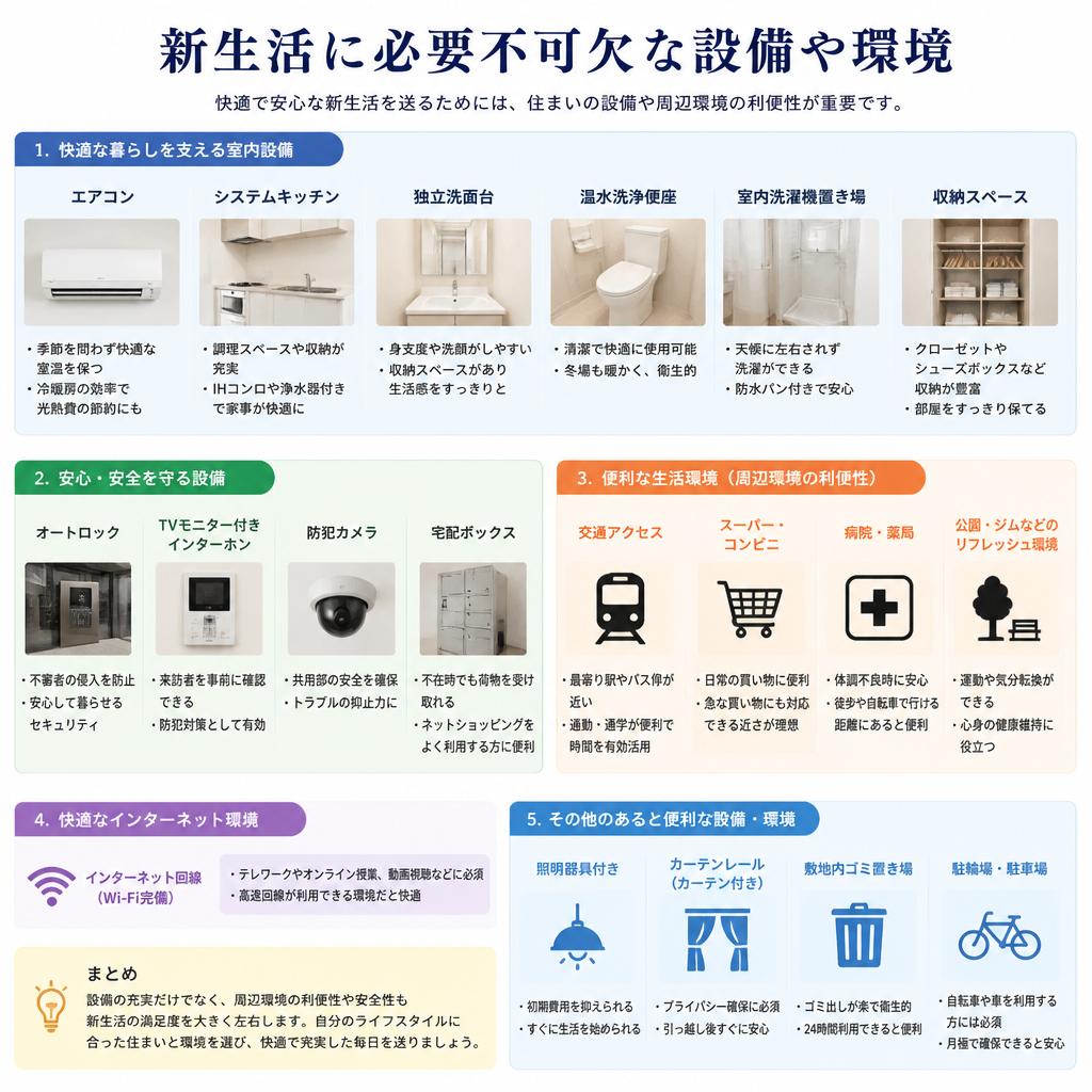 4. 新生活に必要な設備と環境