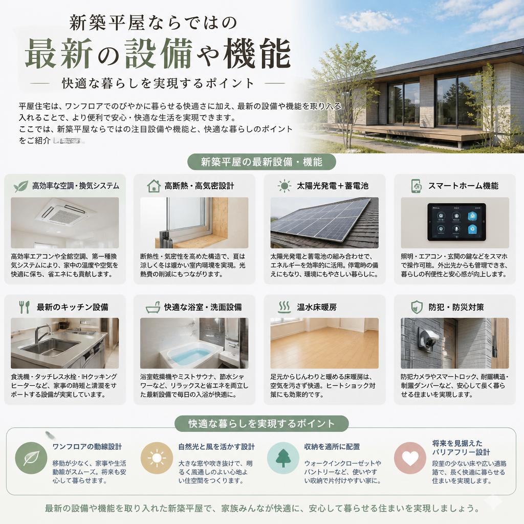 最新設備が整った新築の魅力