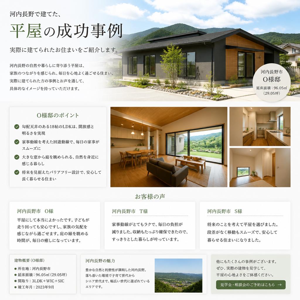 既存の平屋の成功事例