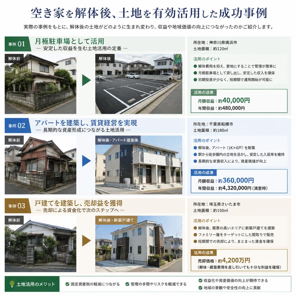 空き家を活用した土地活用事例
