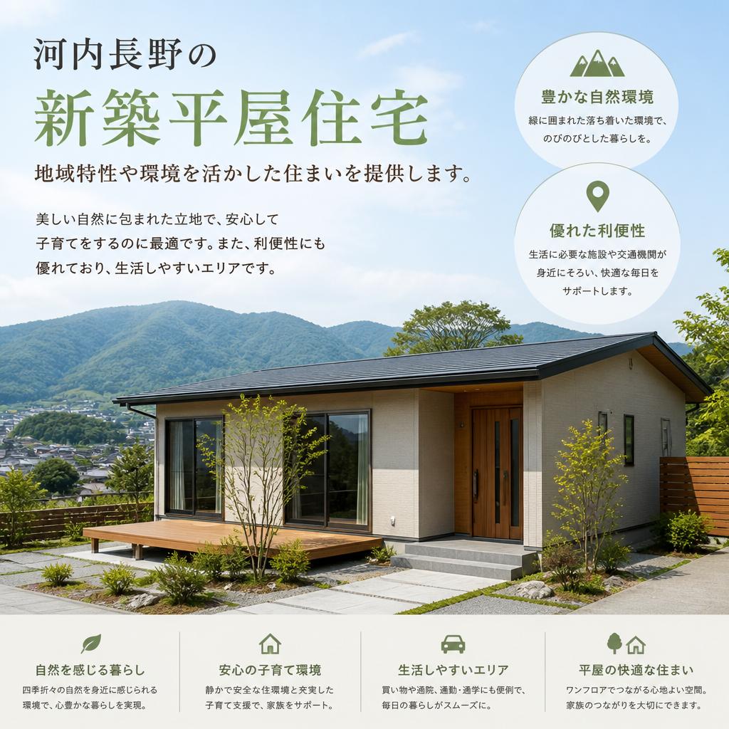 河内長野で新築平屋住宅を手に入れるメリット