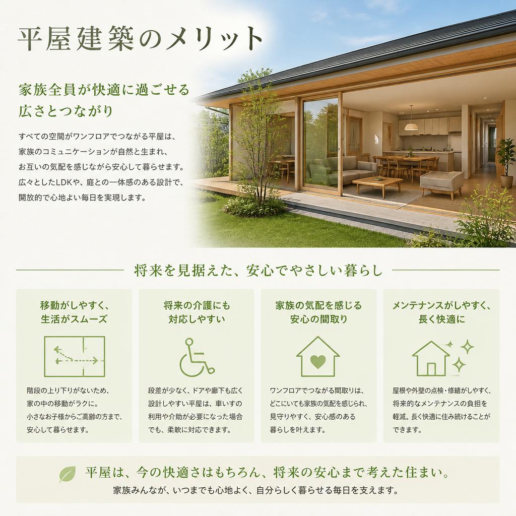 2. 平屋住宅の利点とは？