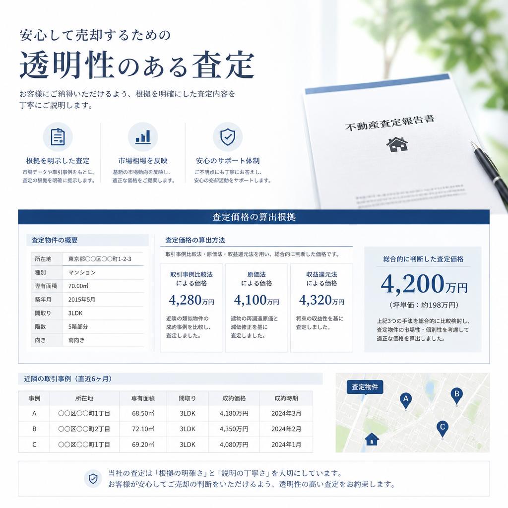 安心して売却するための透明性のある査定