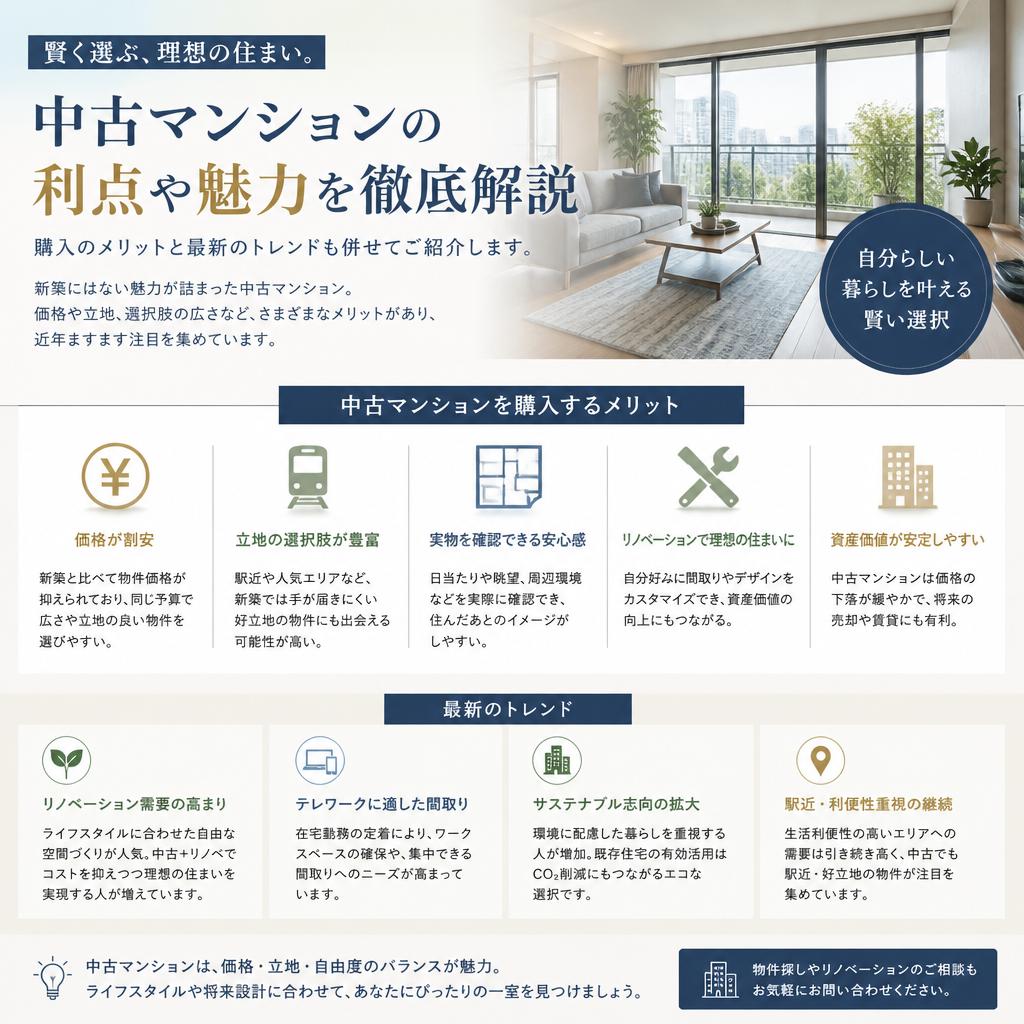 中古マンションの魅力