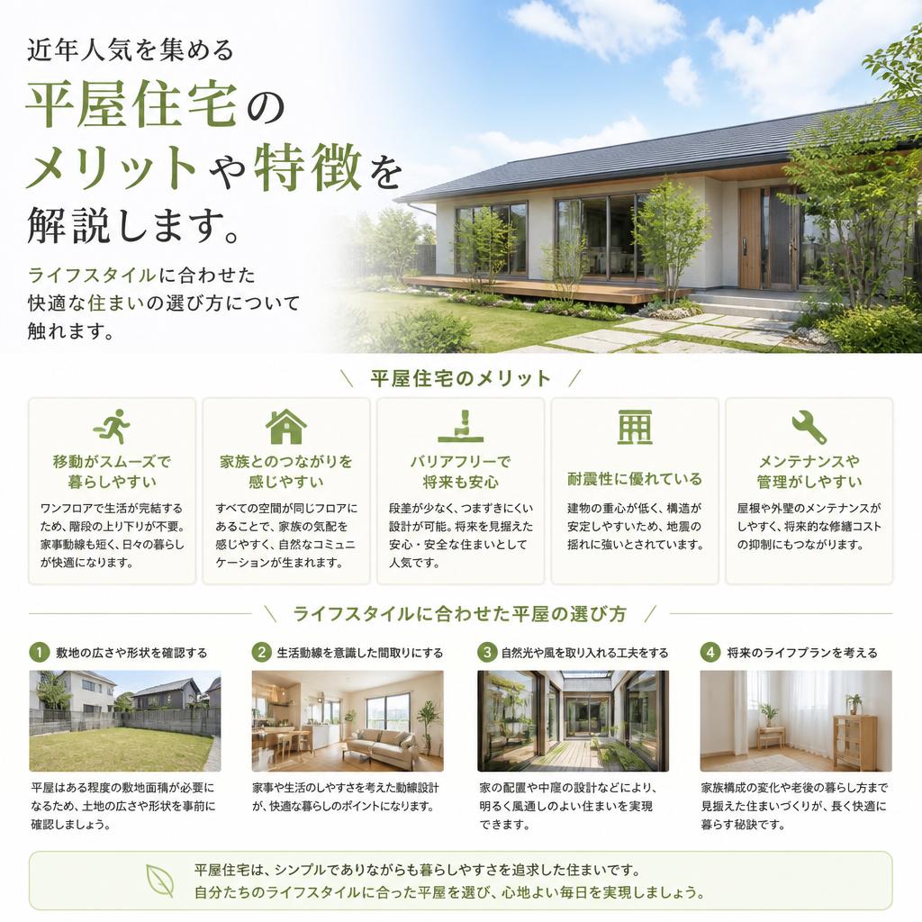 平屋の生活スタイル