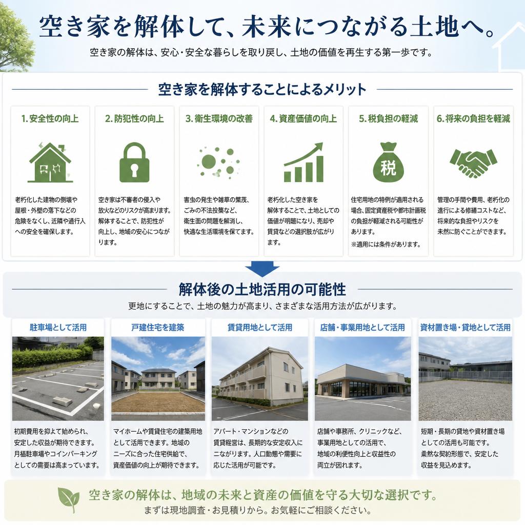 2. 空き家解体のメリット
