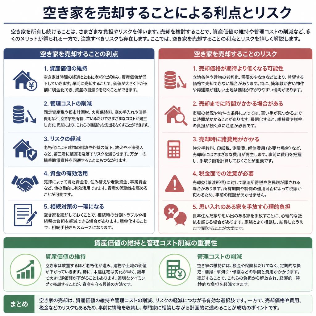 空き家を売却するメリットとデメリット