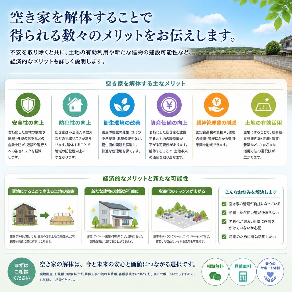 解体のメリットとは？