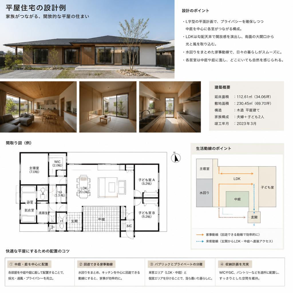 平屋住宅の設計例