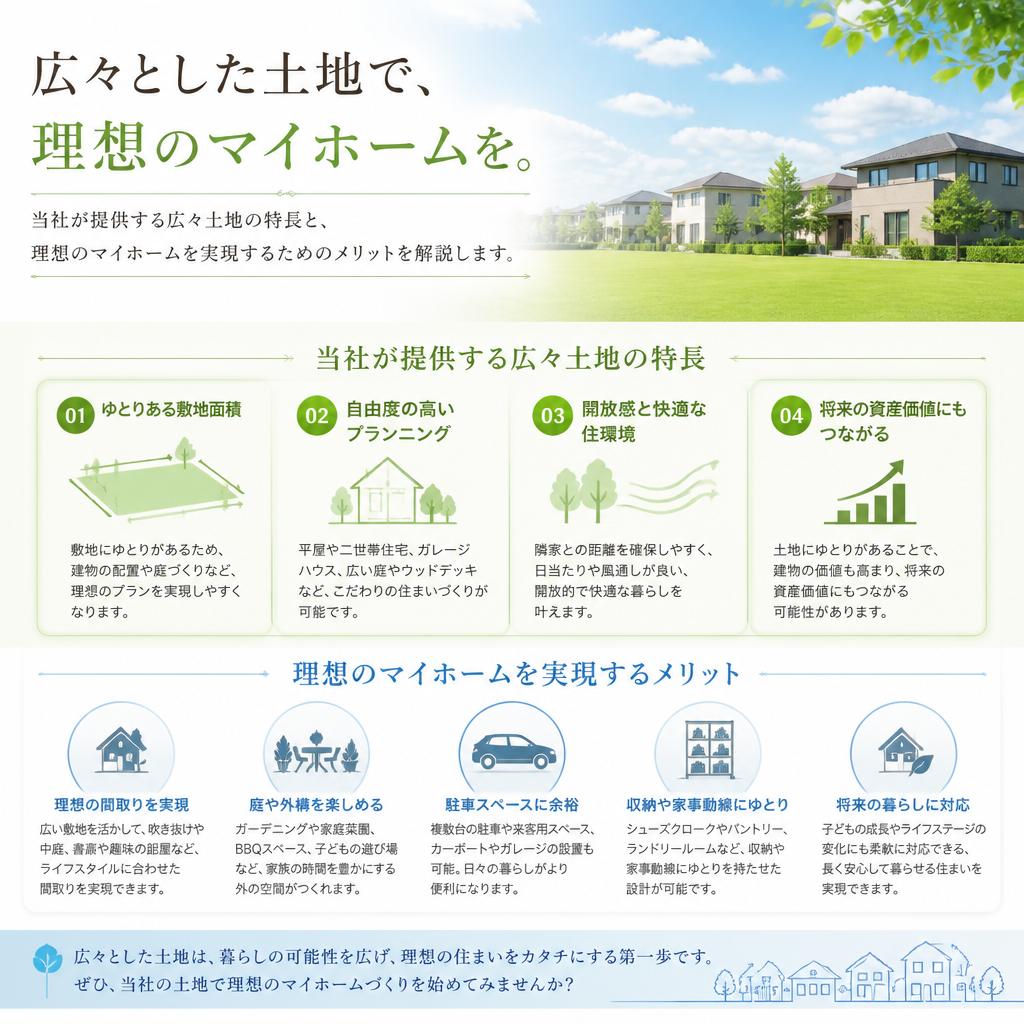 2. 広々土地の特長