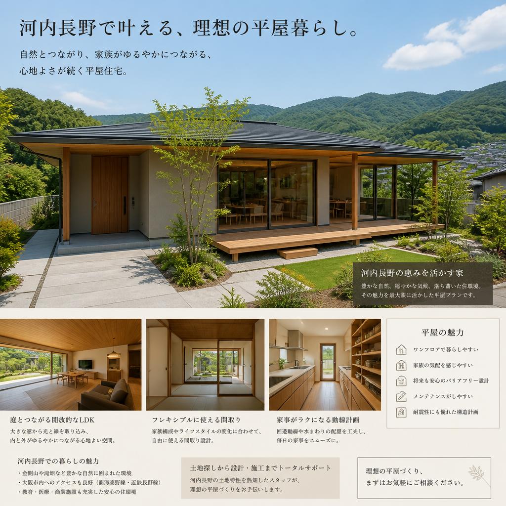 河内長野で理想的な平屋住宅をあなたに