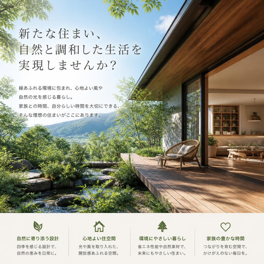 新たな住まい、自然と調和した生活を実現しませんか？