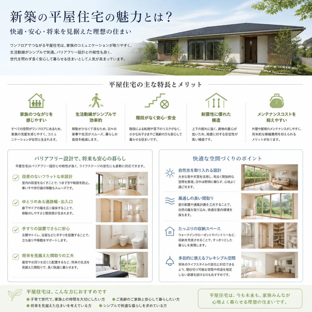 新築平屋住宅の特徴