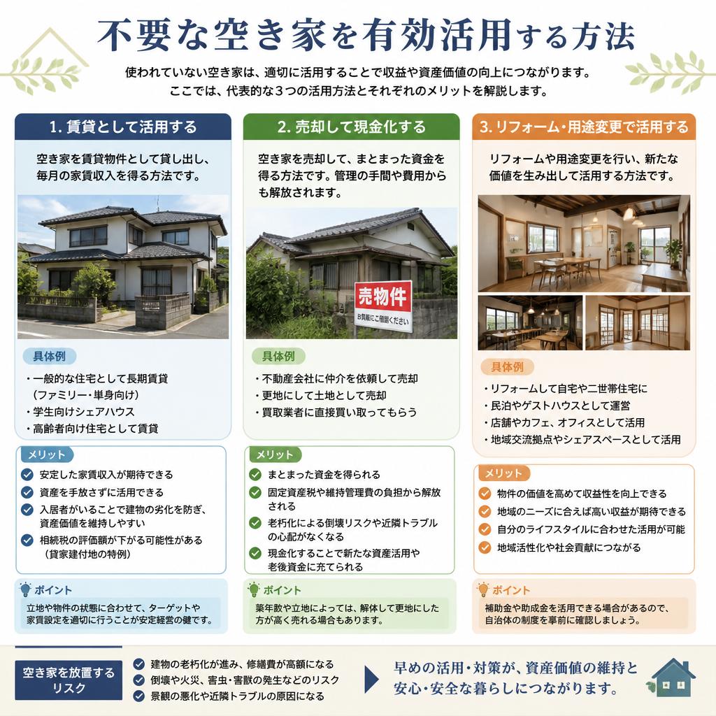 空き家の有効活用方法