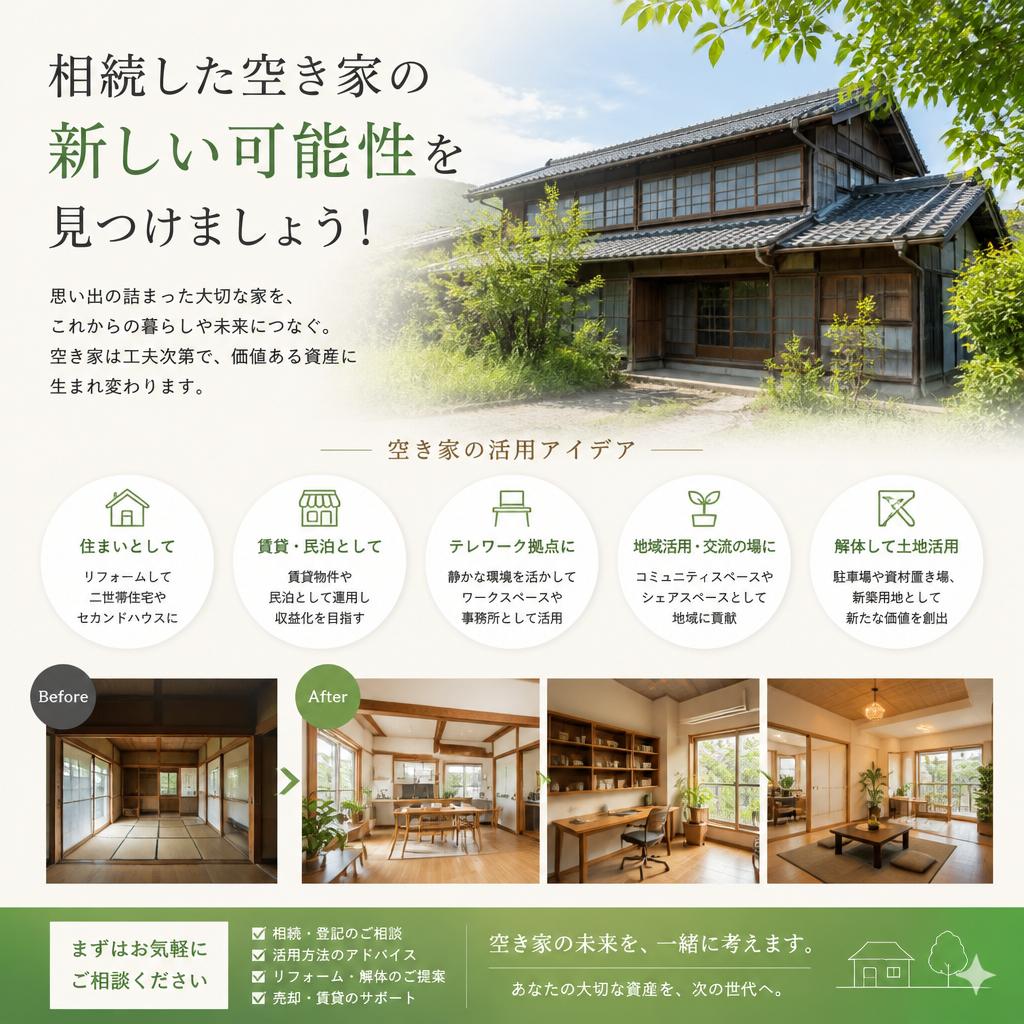 相続した空き家の新しい可能性を見つけましょう！