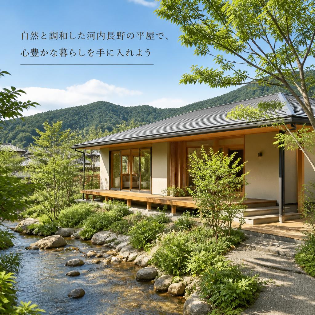 自然と調和した河内長野の平屋で、心豊かな暮らしを手に入れよう