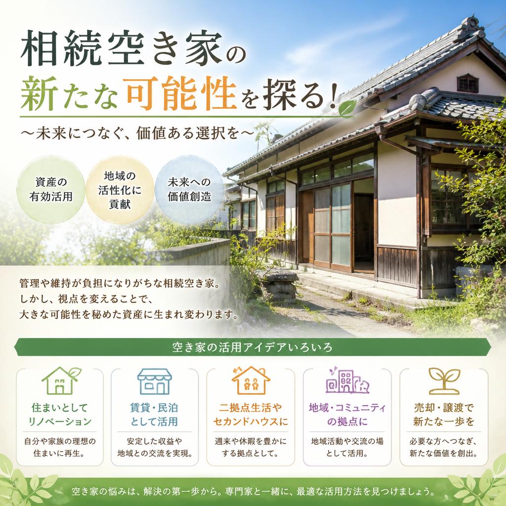 相続空き家の新たな可能性を探る！