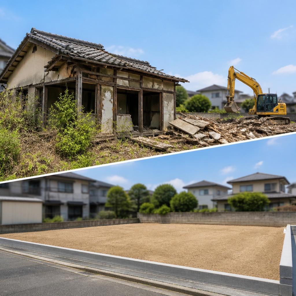 空き家を解体し、新たな土地活用へ
